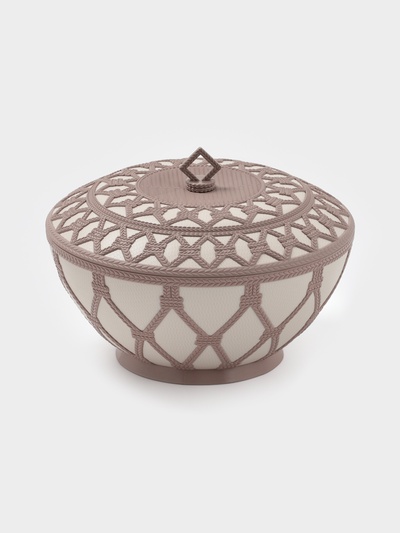 Сухарница Альтернатива «Арабеска», 1.7 л, с крышкой, пластик, бежевый