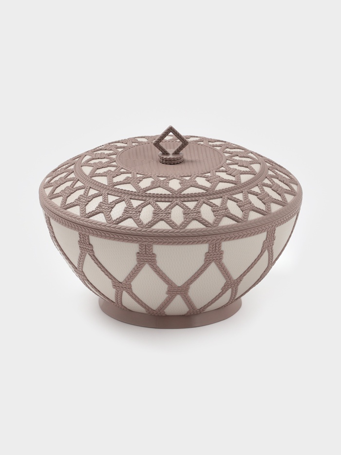 Сухарница Альтернатива «Арабеска», 1.7 л, с крышкой, пластик, бежевый - Фото 1