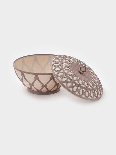 Сухарница Альтернатива «Арабеска», 1.7 л, с крышкой, пластик, бежевый