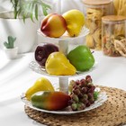 Этажёрка для фруктов «Мелодия», 3-х ярусная, d=16 см, 21 см, 27 см, пластик, белая - Фото 4