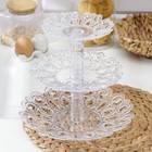 Этажёрка для фруктов Альтернатива «Мелодия», 3-х ярусная, d=16 см, 21 см, 27 см, пластик, прозрачная - Фото 3