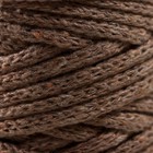 Шнур для рукоделия хлопковый  100% хлопок 4 мм, 50м/140гр (серо-коричнев.) МИКС - Фото 4