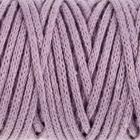 Шнур для рукоделия хлопковый  100% хлопок 4 мм, 50м/140гр (сиреневый) - Фото 1