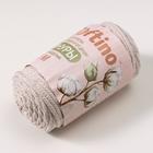 Шнур для рукоделия хлопковый  100% хлопок 4 мм, 50м/140гр (кремовый) - Фото 6