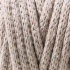 Шнур для рукоделия хлопковый  100% хлопок 4 мм, 50м/140гр (кремовый) - Фото 7