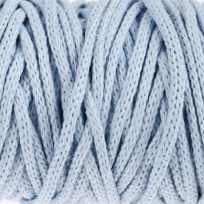 Шнур для рукоделия хлопковый  100% хлопок 4 мм, 50м/140гр (голубой)