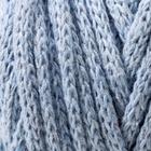 Шнур для рукоделия хлопковый  100% хлопок 4 мм, 50м/140гр (голубой) - Фото 7