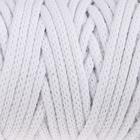 Шнур для рукоделия хлопковый  100% хлопок 4 мм, 50м/140гр (белый) - Фото 1