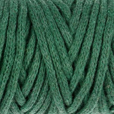 Шнур для рукоделия хлопковый 100% хлопок 4 мм, 50м/140гр (т. зеленый)