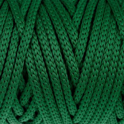 Шнур для рукоделия полиэфирный 4 мм, 50м/110гр (т. зелёный)