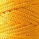 Шнур для рукоделия полиэфирный  4 мм, 50м/110гр (жёлтый) - Фото 3