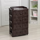 Комод широкий «Лаура», 4-х секционный, коричневый - Фото 1