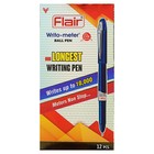 Ручка шариковая Flair Writo-Meter DX узел-игла 0.6, (пишет 10 км), шкала на стержне, синий - фото 8471568