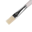 Кисть Щетина плоская №14 (ширина обоймы 14 мм; длина волоса 22 мм), деревянная ручка, Calligrata - фото 8471609