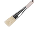 Кисть для рисования, щетина, № 18, Calligrata, плоская, деревянная ручка - Фото 7