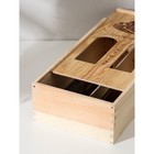 Ящик для хранения вина Доляна «Кальяри», 35×18 см, на 2 бутылки - фото 8471632