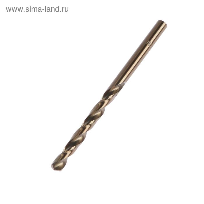Сверло по металлу ТУНДРА, HSS-Co (5% кобальта), цилиндрический хвостовик, 5×85 мм - Фото 1