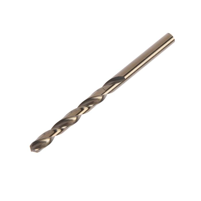 Сверло по металлу ТУНДРА, HSS-Co (5% кобальта), цилиндрический хвостовик, 6.5×100 мм - Фото 1