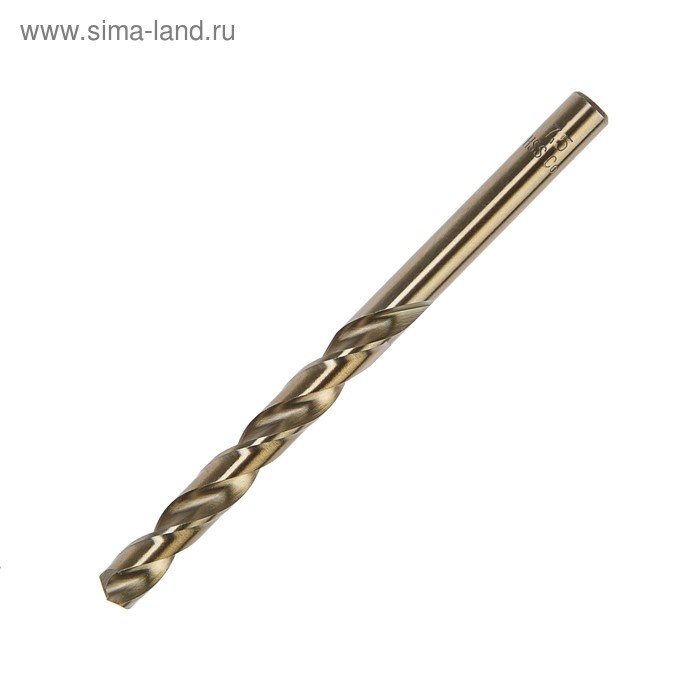 Сверло по металлу ТУНДРА, HSS-Co (5% кобальта), цилиндрический хвостовик, 7.5×110 мм - Фото 1