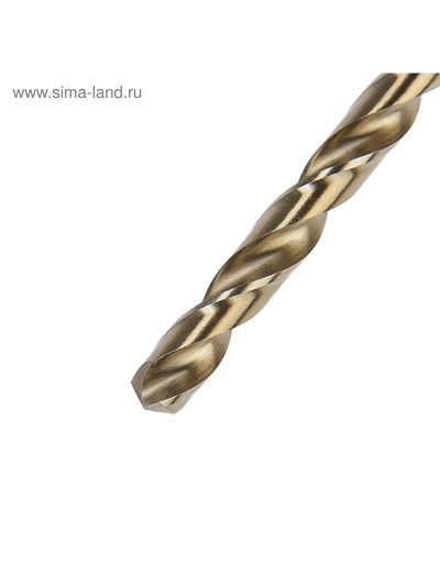 Сверло по металлу ТУНДРА, HSS-Co (5% кобальта), цилиндрический хвостовик, 7.5×110 мм