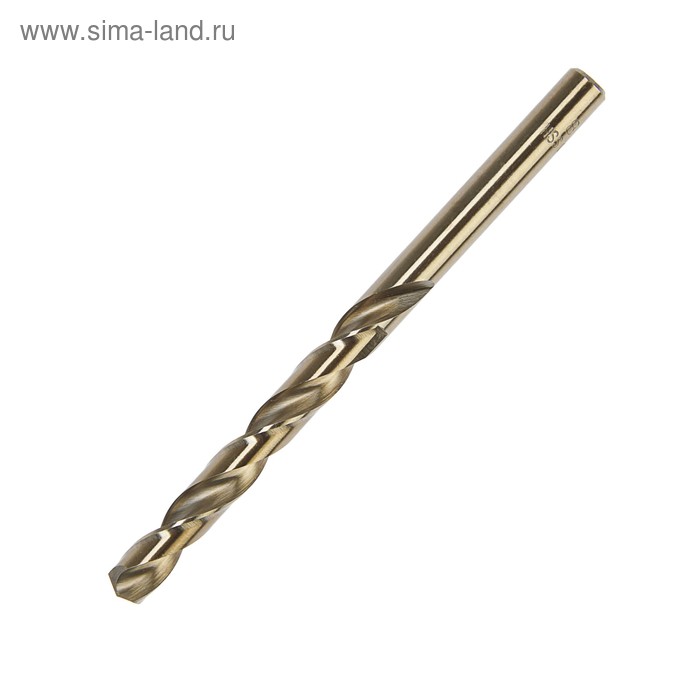 Сверло по металлу ТУНДРА, HSS-Co (5% кобальта), цилиндрический хвостовик, 8×115 мм - Фото 1