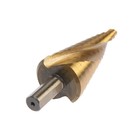 Сверло ступенчатое ТУНДРА ПРОФИ, HSS, TiN, спиральный профиль, трехгранный хвостовик, 6-30 мм - Фото 2