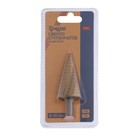 Сверло ступенчатое ТУНДРА ПРОФИ, HSS, TiN, спиральный профиль, трехгранный хвостовик, 6-30 мм - Фото 4