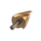 Сверло ступенчатое ТУНДРА ПРОФИ, HSS, TiN, спиральный профиль, трехгранный хвостовик, 9-36 мм - Фото 2