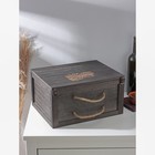 Ящик для хранения вина Доляна «Карибы», 34,5×27×18,3 см, на 6 бутылок - фото 9673399