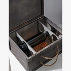 Ящик для хранения вина Доляна «Карибы», 34,5×27×18,3 см, на 6 бутылок - фото 9673404