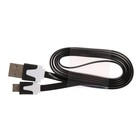 Кабель LuazON, microUSB - USB, 1 А, 1 м, плоский, чёрный - Фото 3