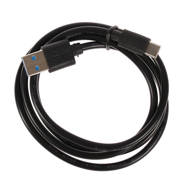 Кабель Luazon, Type-C - USB, 1 А, 1 м, чёрный - фото 1899691985