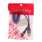 Кабель LuazON, microUSB - USB, 2 А, 1 м, вид пружина, фиолетовый - Фото 3