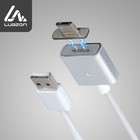 Кабель LuazON, microUSB - USB, 1 А, 1 м, магнитный разъем, белый - фото 321267005