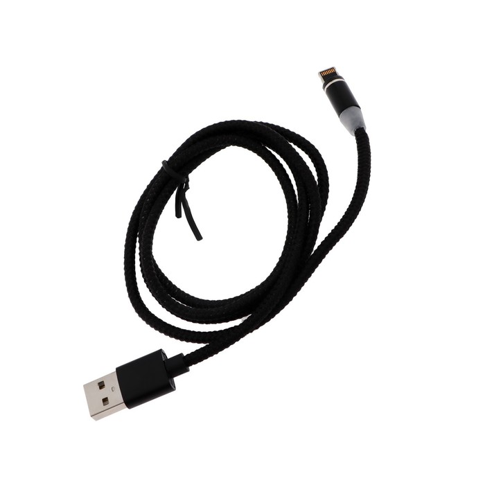 Кабель LuazON LN-6, microUSB/Type-C/Lightning - USB, 1 А, 1 м, магнитный разъем, - фото 51449125