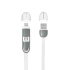 Кабель 2 в 1 Luazon, microUSB/Lightning - USB, 1 А, 0.9 м, плоский, МИКС - Фото 5