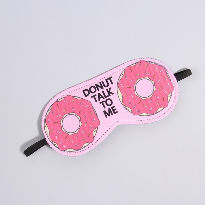 Маска для сна «Пончики» 19,5 × 8,5 см, резинка одинарная, цвет розовый - фото 1911375227