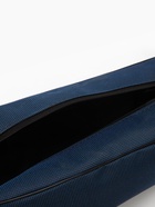 Косметичка на молнии дорожная, с ручкой, с сеткой, тёмно-синяя - Фото 2