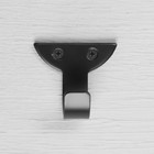 Крючок мебельный ТУНДРА TKO002, однорожковый, черный, 20 шт - Фото 3