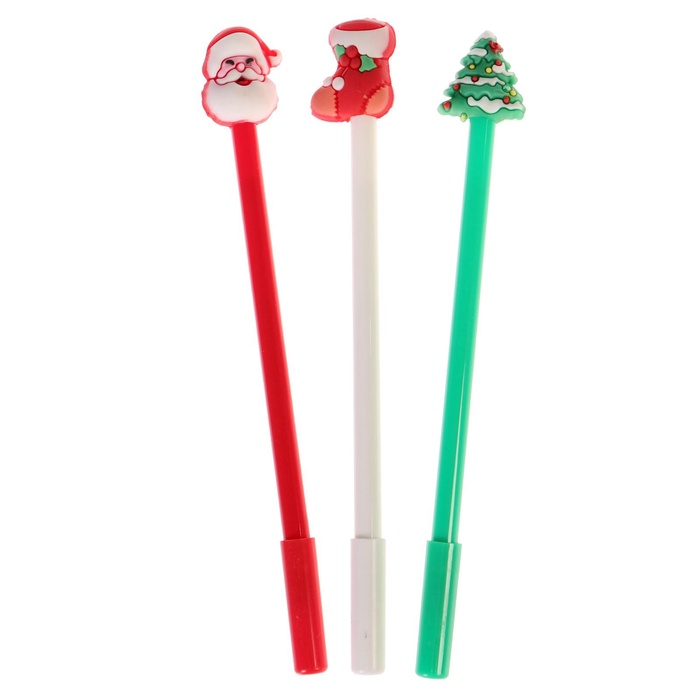 Ручка-прикол Calligrata «Новый год», синий стержень, гелевая, подарочная, МИКС - Фото 1