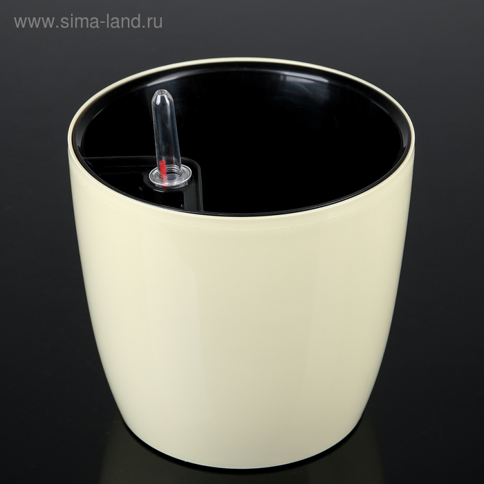 Кашпо с автополивом «Комфорт», 3,5 л, цвет бежевый