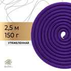 Скакалка для художественной гимнастики утяжелённая Grace Dance, 2,5 м, цвет фиолетовый - фото 320644644