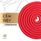 Скакалка для художественной гимнастики утяжелённая Grace Dance, 2,5 м, цвет красный - фото 108387797