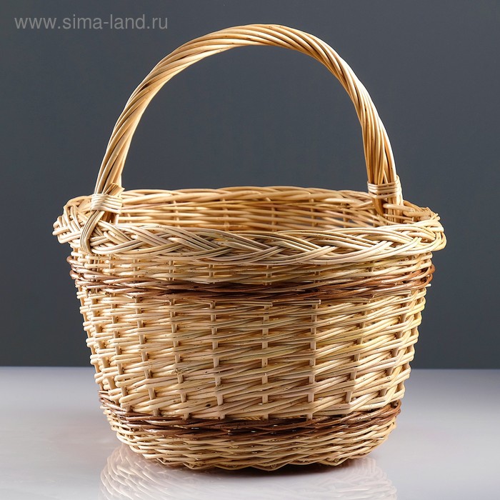 Корзина «Осень», 44×35×25/42 см, ручное плетение, ива - Фото 1