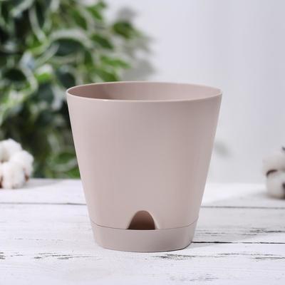 Горшок для цветов с прикорневым поливом Amsterdam, 0.65 л, цвет молочный шоколад