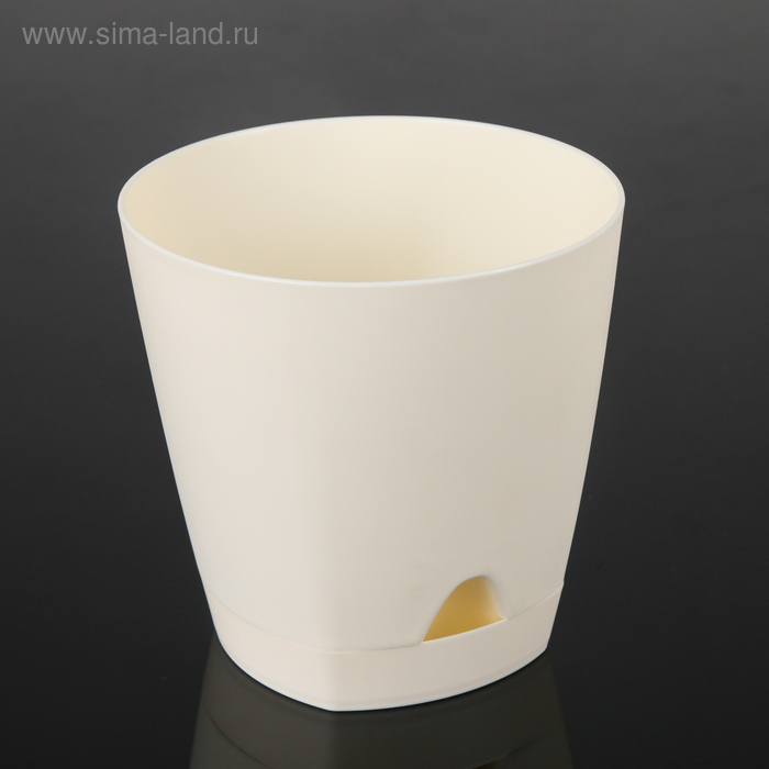 Горшок для цветов с прикорневым поливом Amsterdam, 0.65 л, цвет сливочный - Фото 1