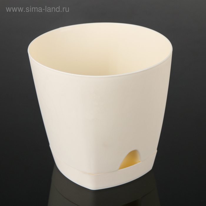 Горшок для цветов с прикорневым поливом Amsterdam, 1.35 л, цвет сливочный - Фото 1