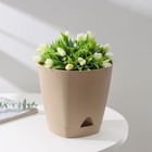 Горшок для цветов с прикорневым поливом Amsterdam, 4 л, цвет молочный шоколад - Фото 1