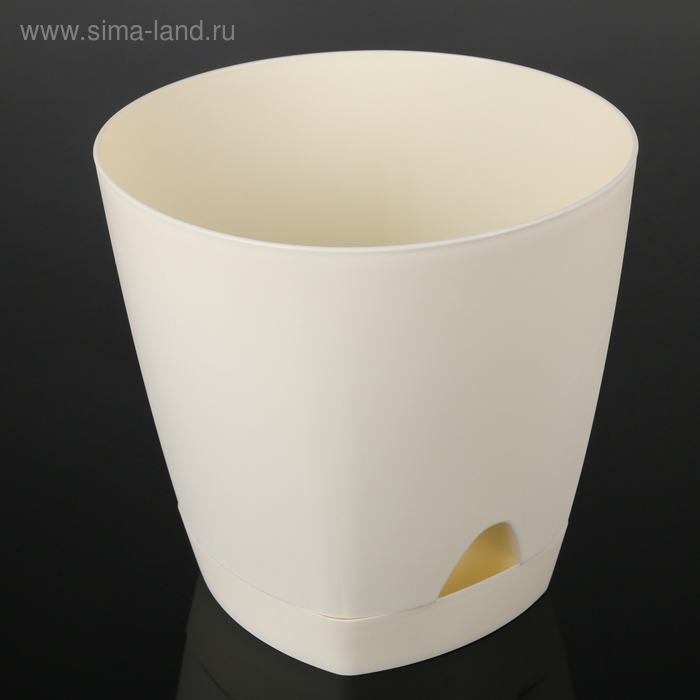 Горшок для цветов с прикорневым поливом Amsterdam, 4 л, цвет сливочный - Фото 1