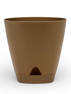 Горшок для цветов с прикорневым поливом Amsterdam, 8 л, цвет молочный шоколад - Фото 2